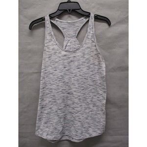 Lululemon Athletica Tank Women 8 Gray Top Pleated Essential Top Space Dye